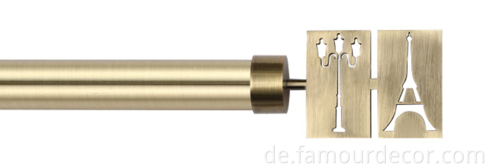 Curtain rod street light tower pattern